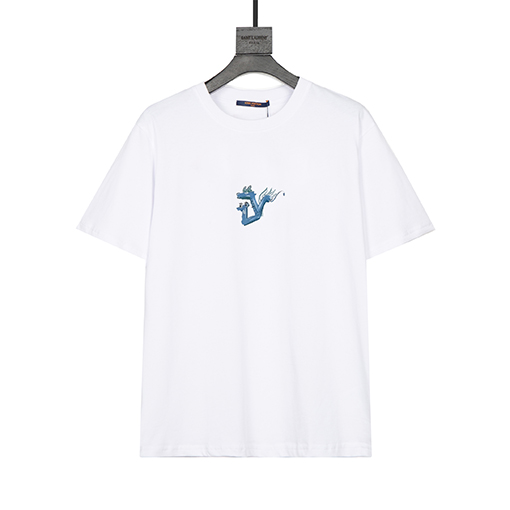 ルイヴィトン バックカスタムレザータグ半袖Tシャツ