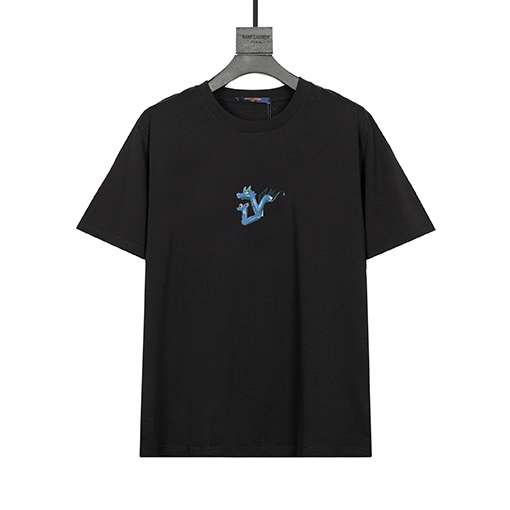 ルイヴィトン バックカスタムレザータグ半袖Tシャツ
