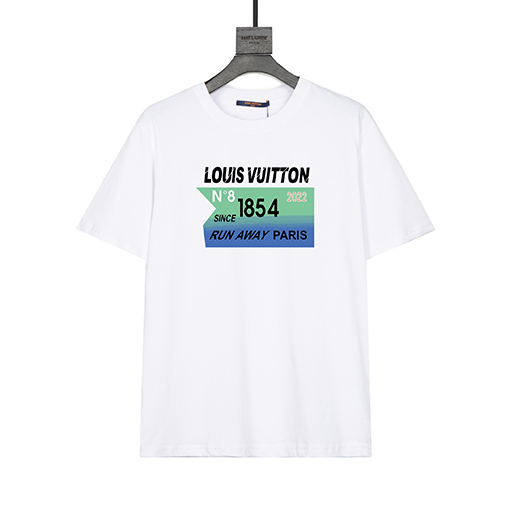 ルイヴィトンスーパーコピー  バックカスタムレザータグファッション半袖Tシャツ