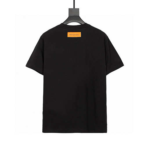 ルイヴィトンスーパーコピー  バックカスタムレザータグファッション半袖Tシャツ