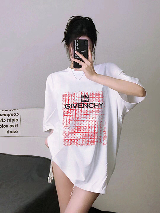 ジバンシイコピー ロゴプリントファッション半袖Tシャツ