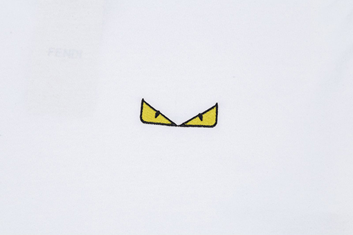 フェンディスーパーコピー  クラシックな刺繍ロゴアルファベット半袖Tシャツ