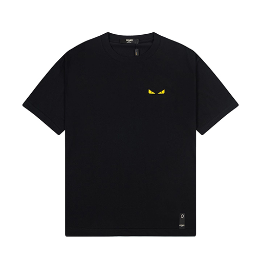 フェンディスーパーコピー  クラシックな刺繍ロゴアルファベット半袖Tシャツ