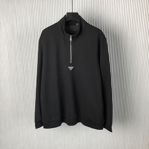 プラダ 新しいハーフジップワッフルパーカー