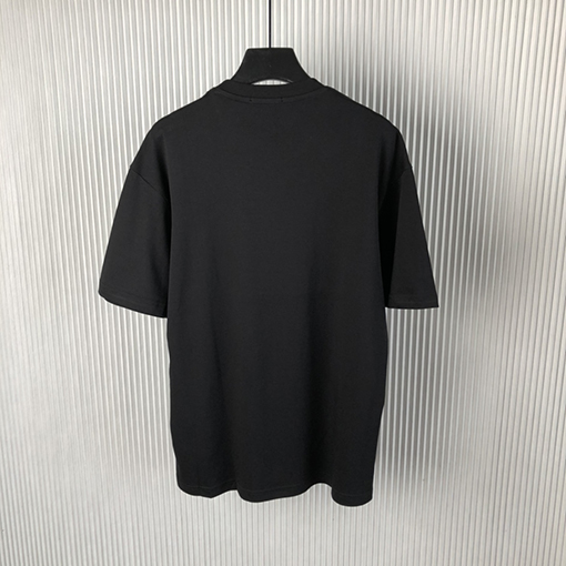 プラダ 新しいアルファベットの革の半袖Tシャツ