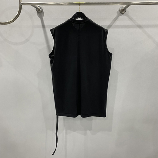 リックオウエンス  プリントロゴノースリーブTシャツ