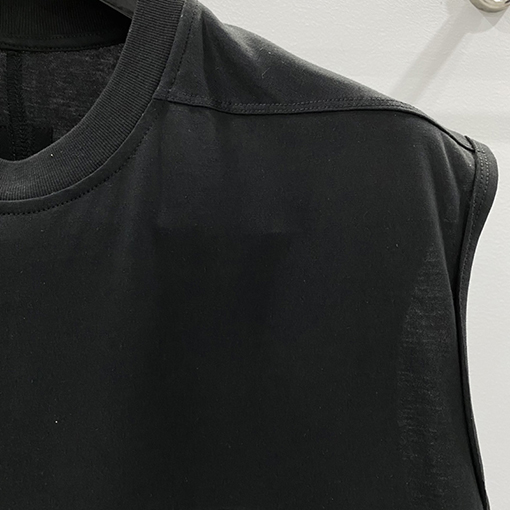 リックオウエンス  プリントロゴノースリーブTシャツ