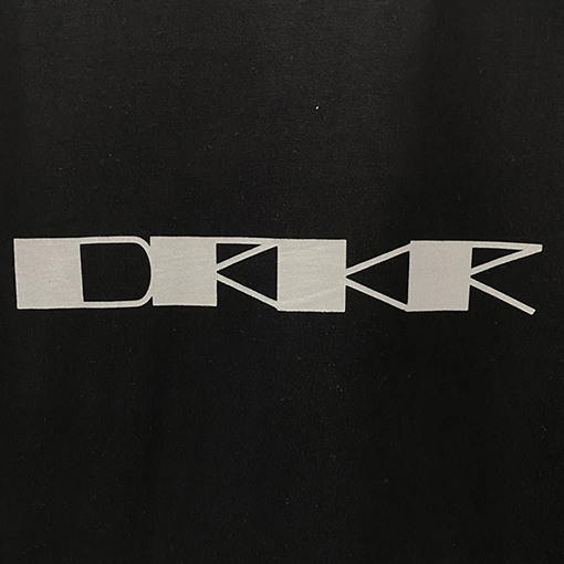 リックオウエンス  プリントロゴノースリーブTシャツ