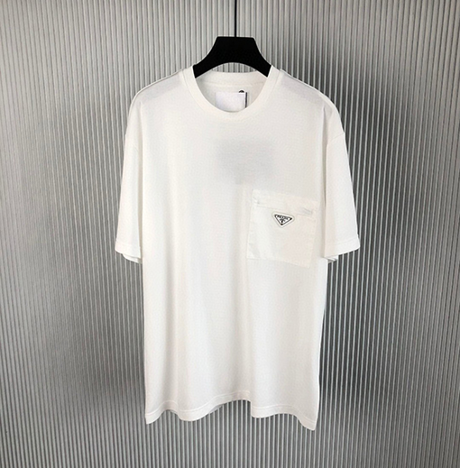 プラダ 新しい Re-Nylon と平織りニットTシャツ