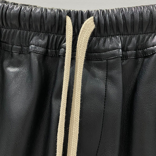 リックオウエンスコピー  PU レザーストレッチポケット ショートパンツ