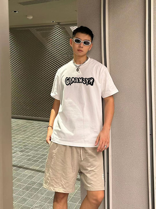 ジバンシイコピー  ロゴプリントラウンドネック半袖Tシャツ
