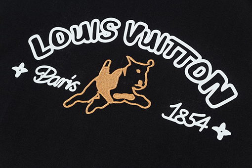 ルイヴィトン 新しいの小さな法斗ファッション刺繍クラシック半袖Tシャツ