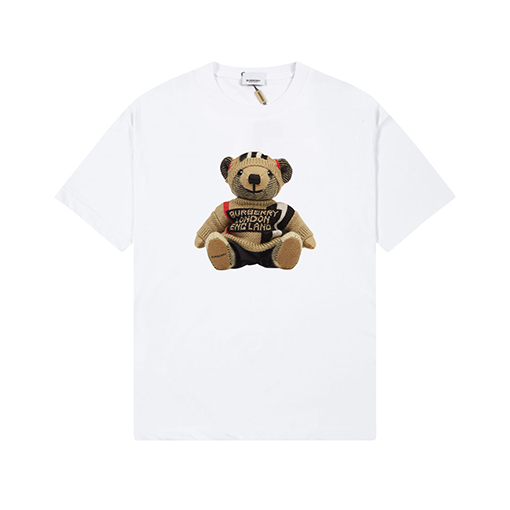 バーバリー ファッションくまプリント半袖Tシャツ