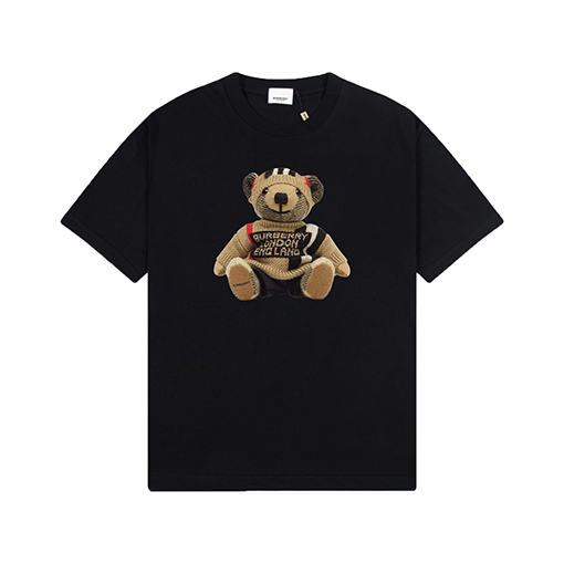 バーバリー ファッションくまプリント半袖Tシャツ