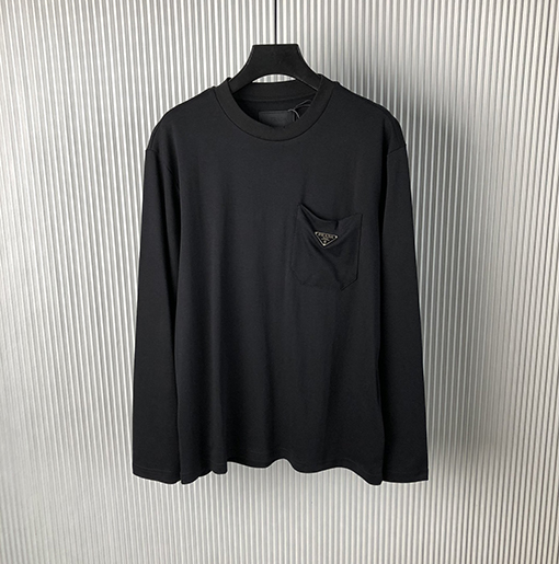プラダスーパーコピー 新しい三角マークポケット長袖シャツ