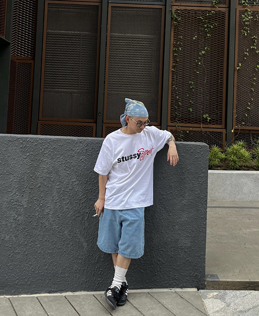 ステューシー    アルファベットプリントスポーツ半袖Tシャツ