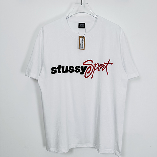 ステューシー    アルファベットプリントスポーツ半袖Tシャツ