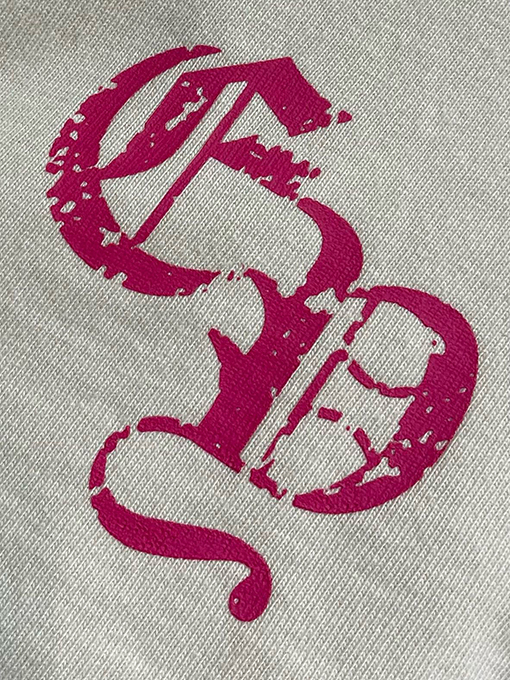 クロムハーツ レザーロゴフォームラウンドネック半袖Tシャツ