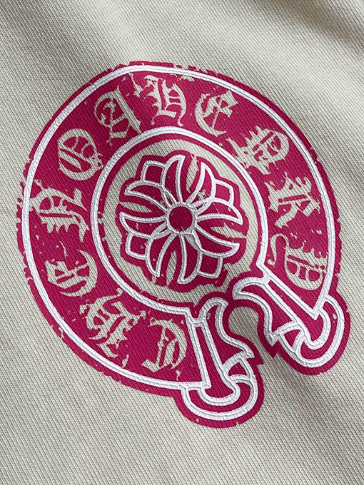 クロムハーツ レザーロゴフォームラウンドネック半袖Tシャツ