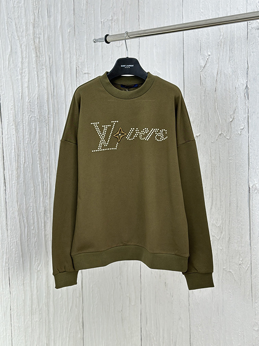 ルイヴィトン 新しいフィドンウィッシュネイル LV アルファベットクルーネックパーカー