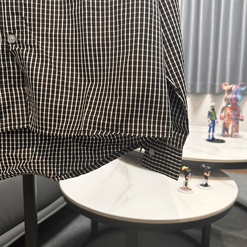 バレンシアガスーパーコピー シングルブレストチェックシャツ