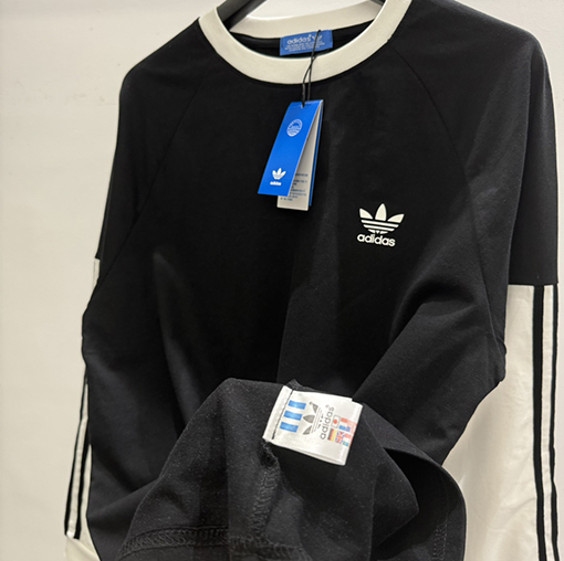アディダス クローバーシンプルなステッチ長袖シャツ