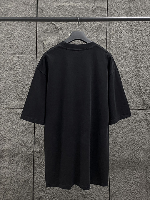 バレンシアガコピー 新しい城の柄の直噴プリント半袖Tシャツ