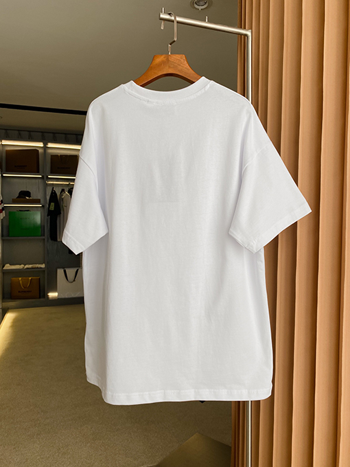 バーバリーコピー マイクロプリントくまの綿ルーズ半袖Tシャツ