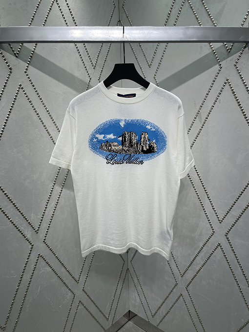 ルイヴィトンスーパーコピー  新しい LV ロゴ入り半袖Tシャツ