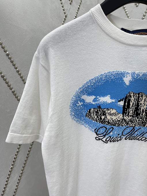 ルイヴィトンスーパーコピー  新しい LV ロゴ入り半袖Tシャツ