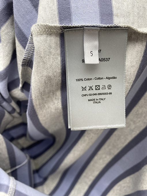 ディオール  新しいヴィンテージスタイルのストライプ柄半袖Tシャツ