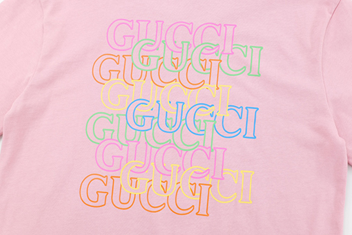 グッチコピー  プリントロゴラウンドネック半袖Tシャツ