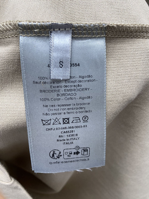 ディオール   DIOR アンドストーンアイランド刺繍半袖Tシャツ