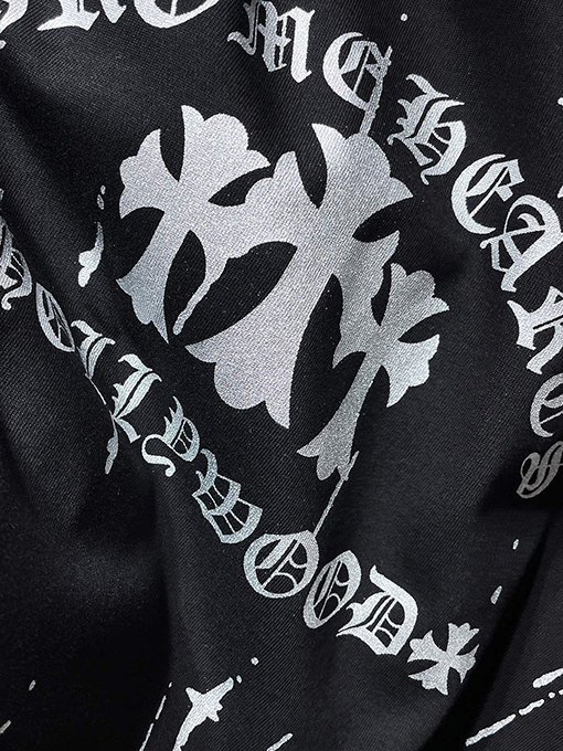 クロムハーツコピー スプラッシュクロスサンスクリット満天星半袖Tシャツ
