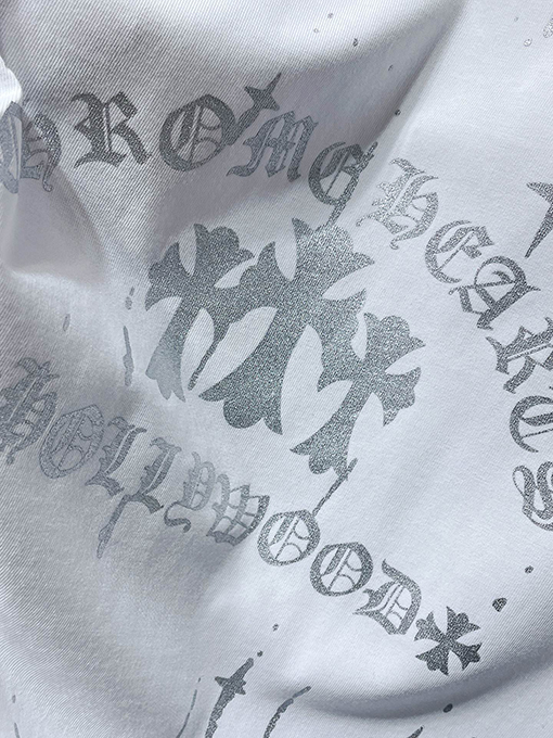 クロムハーツコピー スプラッシュクロスサンスクリット満天星半袖Tシャツ