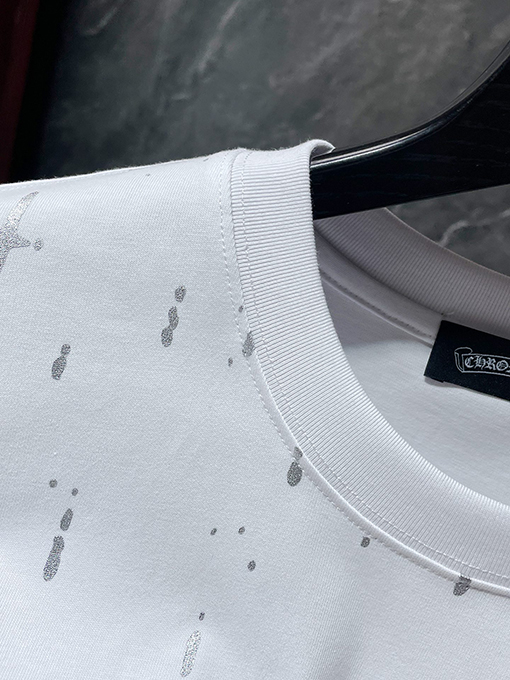 クロムハーツコピー スプラッシュクロスサンスクリット満天星半袖Tシャツ