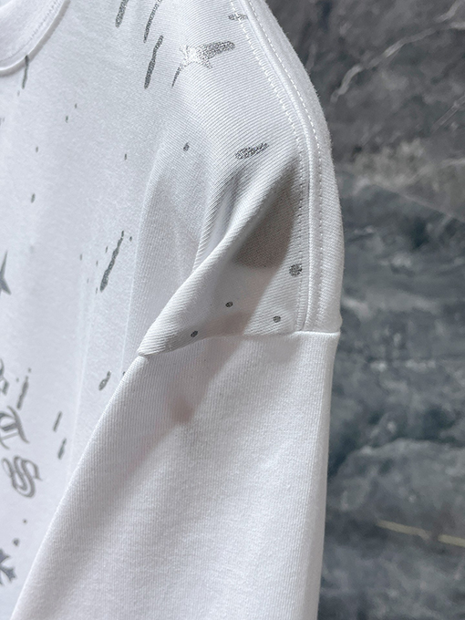 クロムハーツコピー スプラッシュクロスサンスクリット満天星半袖Tシャツ