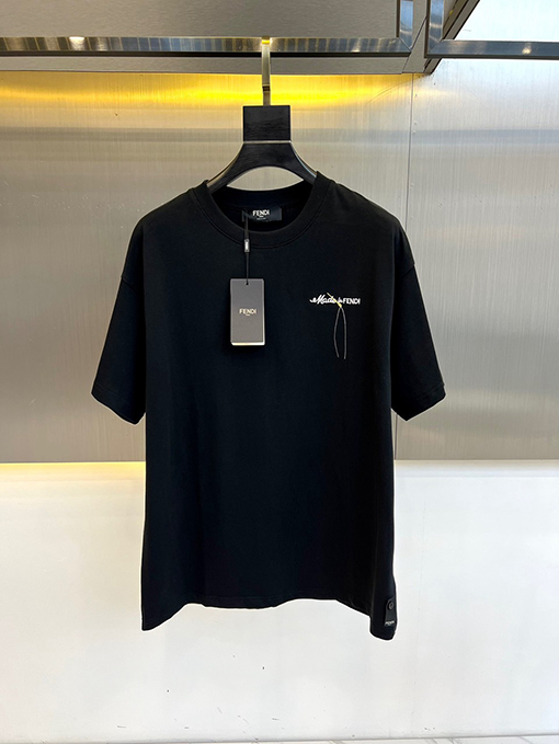 フェンディ パターンロゴクルーネック半袖Tシャツ