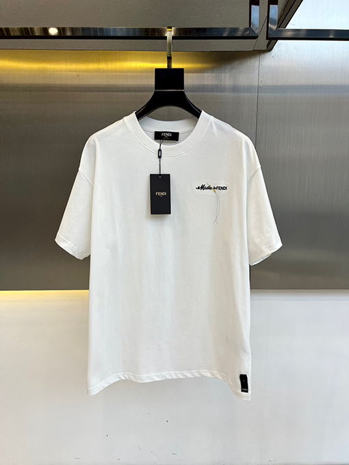 フェンディ パターンロゴクルーネック半袖Tシャツ