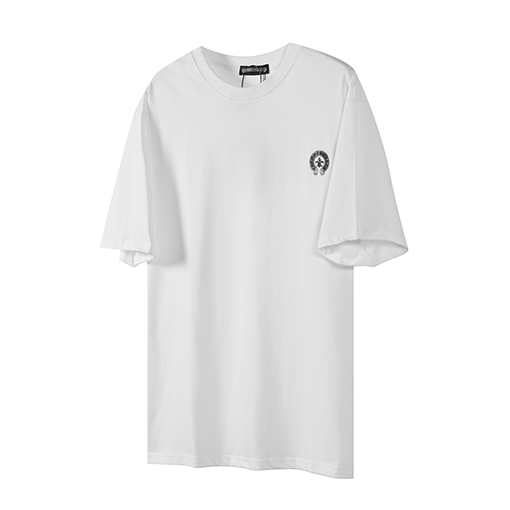 クロムハーツコピー 小さなマークのホットドリル馬蹄半袖Tシャツ