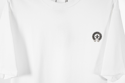 クロムハーツコピー 小さなマークのホットドリル馬蹄半袖Tシャツ