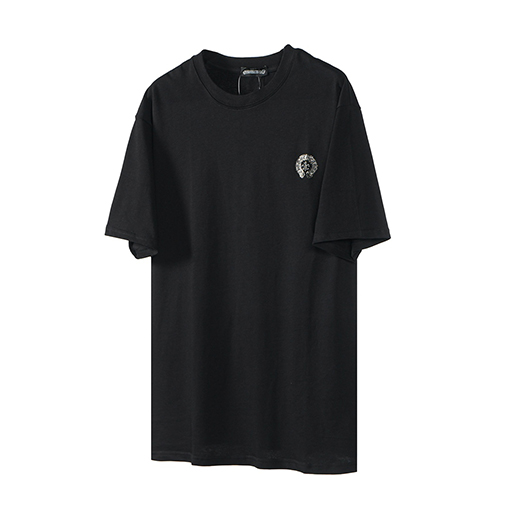 クロムハーツコピー 小さなマークのホットドリル馬蹄半袖Tシャツ