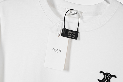 セリーヌ 小さなダイヤモンド半袖Tシャツ