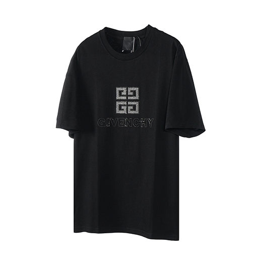 ジバンシイスーパーコピー 胸の大きなロゴ文字ホットドリル半袖Tシャツ
