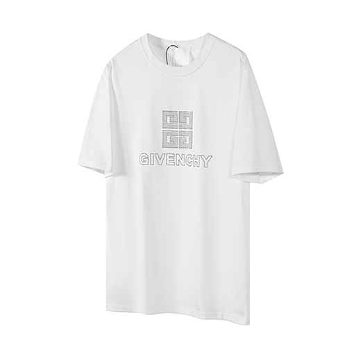 ジバンシイスーパーコピー 胸の大きなロゴ文字ホットドリル半袖Tシャツ