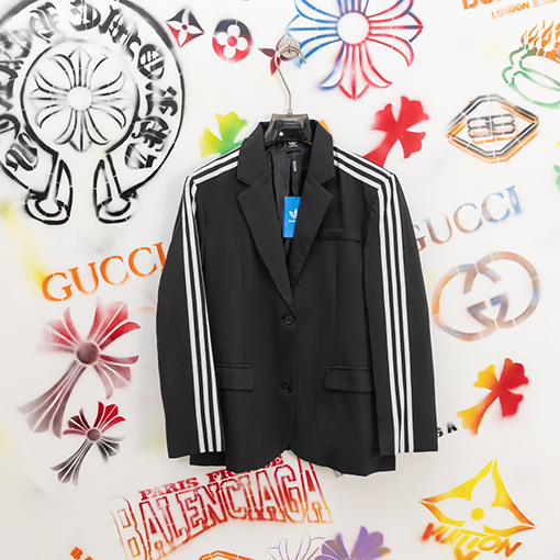 Balenciaga X Adidas ラペルのシングルブレストスーツ