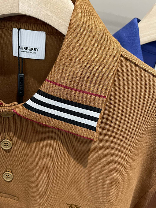 バーバリー  クラシックな軍馬ロゴ刺繍ファッション半袖ポロシャツ