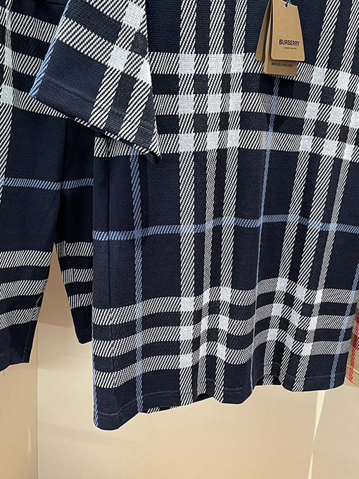 バーバリースーパーコピー  新しいチェック柄のストライプニット半袖Tシャツ