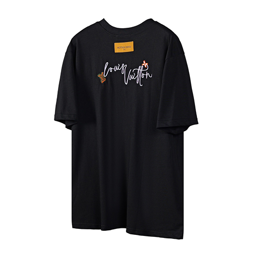 ルイヴィトン アルファベットロゴ刺繍半袖Tシャツ