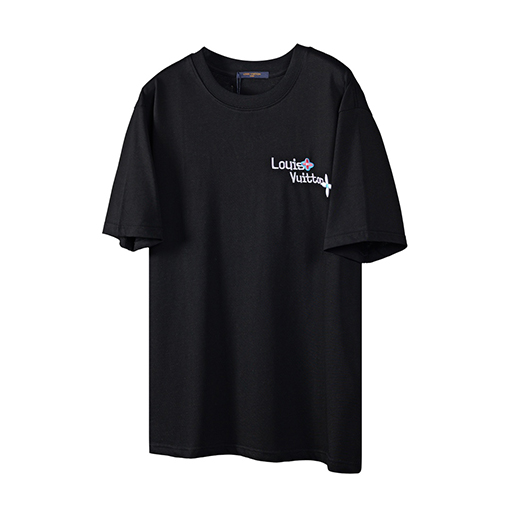 ルイヴィトン アルファベットロゴ刺繍半袖Tシャツ